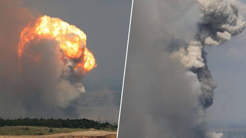 Долгая детонация и временная эвакуация: что известно о взрывах и пожаре на полигоне в Крыму 